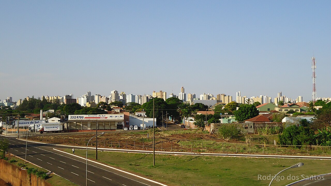 Vista de Campo Grande, Mato Grosso do Sul, a partir da Avenida Salgado Filho
